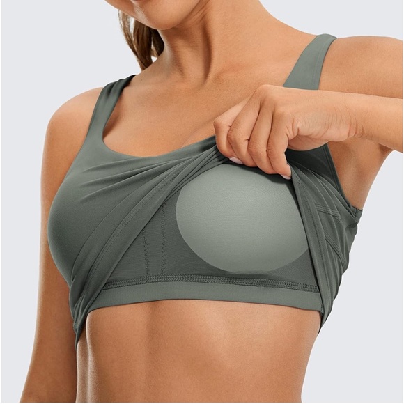 CRZ YOGA Butterluxe V Neck Longline Sports bra - Picture 3 of 5